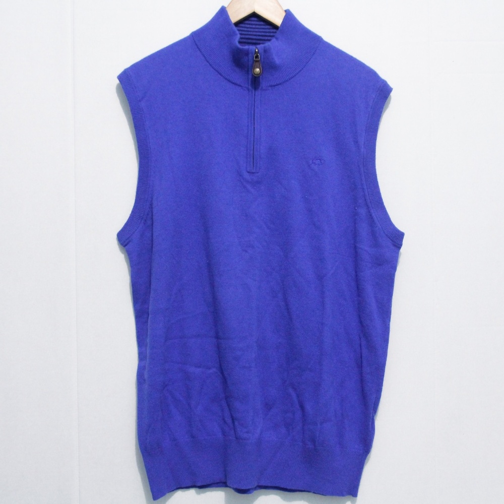 NWT Southern Tide Men's Vest Medium Royal Blue Zip
